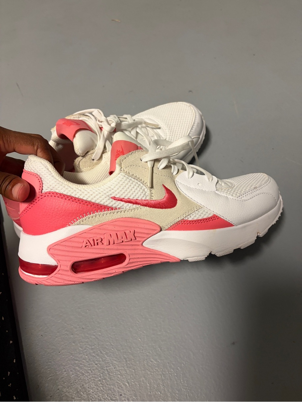 Nike Women’s Air Max Sneakers in White and Pink Coral